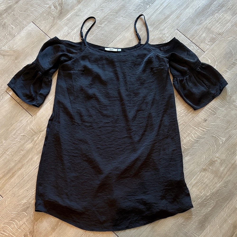 BNWT Dex Black Cold Shoulder Mini Dress
